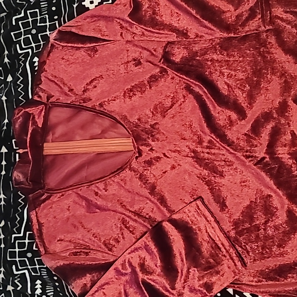 3X Shein Burgandy Velvet Dress